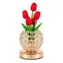 Настільна лампа нічник Lesko Tulips Crystal SJP0723002 Червоний (14482-96608)