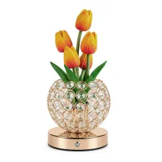 Настільна лампа LED нічник Lesko Tulips Crystal SJP0723002 Жовтий (14482-96609) Настільна лампа LED нічник Lesko Tulips Crystal SJP0723002 Жовтий (14482-96609)
