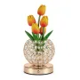 Настільна лампа LED нічник Lesko Tulips Crystal SJP0723002 Жовтий (14482-96609)