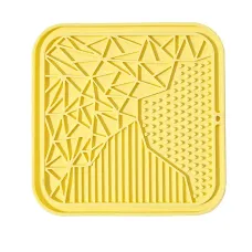 Лизательный коврик антистресс для собак и кошек Taotaopets TT069909 20x20 см Желтый (14238-96577)