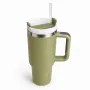 Термокухоль з трубочкою No Brand Tumbler 900 мл Оливковий (M1184)