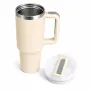 Термокухоль з трубочкою No Brand Tumbler 900 мл Кремовий (M1190)