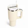 Термокухоль з трубочкою No Brand Tumbler 900 мл Кремовий (M1190)