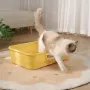 Туалет для кішок з лопаткою Taotaopets TT-222225 42x30x12 см Жовтий (14587-97580)
