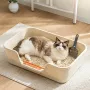Туалет для кошек с лопаткой Taotaopets TT-222225 42x30x12 см Белый (14587-97575)